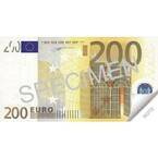 NOTES KLEJONY KARTECZKI BANKNOT 200 EURO 70 KARTEK KRATKA PANTA PLAST