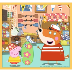 PUZZLE 10w1 ŚWINKA PEPPA POZNAJ ŚWINKĘ PEPPĘ 10 UKŁADANEK 329EL TREFL 90383