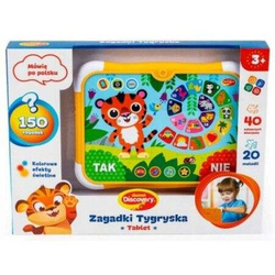 TABLET EDUKACYJNY INTERAKTYWNY ZAGADKI TYGRYSKA ŚWIECI MÓWI PL 150 ZAGADEK