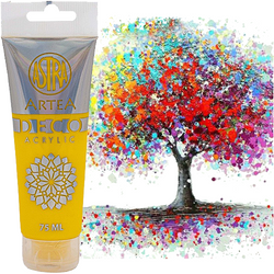 FARBA AKRYLOWA DECO ARTEA TUBKA ASTRA ŻÓŁTY 75 ml