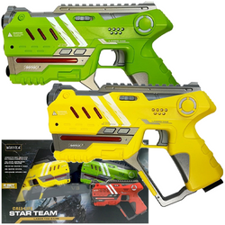 PISTOLET LASEROWY LASER TAG ŚWIATŁO DŹWIĘK WIBRACJE ZESTAW 2 SZTUK