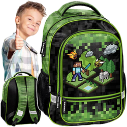PLECAK SZKOLNY MŁODZIEŻOWY PASO DLA CHŁOPCA MINECRAF DLA GRACZA PIXEL