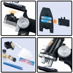 MIKROSKOP EDUKACYJNY DLA DZIECI NAUKOWY POWIĘKSZENIE 100x 200x 450x