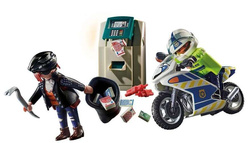 PLAYMOBIL POLICYJNY MOTOR POŚCIG ZA PRZESTĘPCĄ AKCESORIA CITY ACTION 32 EL.