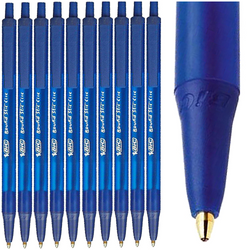 DŁUGOPIS AUTOMATYCZNY NIEBIESKI BIUROWY 1mm BIC ROUND STIC CLIC - 10 szt.