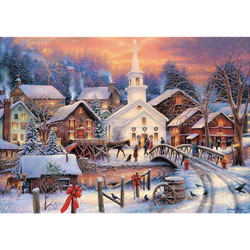 PUZZLE 1000 BIAŁE ŚWIĘTA BOŻE NARODZENIE ZIMA UKŁADANKA TREFL 10602