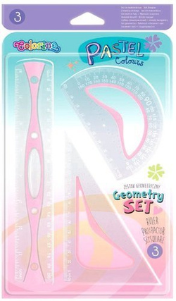 ZESTAW GEOMETRYCZNY KĄTOMIERZ EKIERKA LINIJKA 