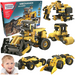 KLOCKI KONSTRUKCYJNE BULDOŻER POJAZD BUDOWLANY 10 MODELI CLEMENTONI