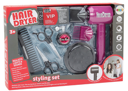 ZESTAW FRYZJERSKI MAŁY FRYZJER SALON PIĘKNOŚCI SUSZARKA NOŻYCZKI 10 ELEM.