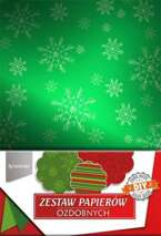 ZESTAW PAPIERÓW OZDOBNYCH ŚWIĄTECZNYCH BOŻE NARODZENIE A4 BENIAMIN
