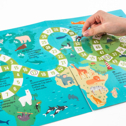 WYKLEJANKA ZWIERZĘTA ŚWIATA GDZIE ŻYJĄ? KREATYWNE NAKLEJKI + GRA KIDEA