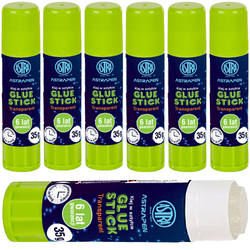 KLEJ W SZTYFCIE SZKOLNY BIUROWY TRANSPARENTNY ZMYWALNY 35g ASTRA - 6 sztuk