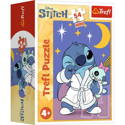 PUZZLE MINI 54 ELEMENTY STITCH I JEGO ŚWIAT UKŁADANKA TREFL 19812