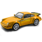 PORSCHE 911 TURBO ŻÓŁTY METALOWY SAMOCHÓD AUTO MODEL KOLEKCJONERSKI WELLY