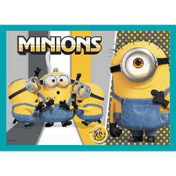 PUZZLE 4W1 WESOŁY ŚWIAT MINIONKÓW MINIONKI - TREFL