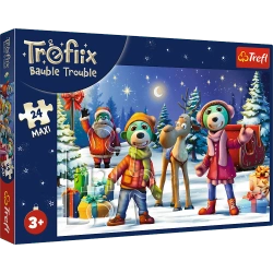 PUZZLE MAXI 24 TREFLIKI XMAS TREFLIKI LEPIĄ BAŁWANA UKŁADANKA TREFL 14375