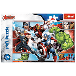 PUZZLE MARVEL AVENGERS 300 ELEMENTÓW HULK IRONMAN THOR 23000 TREFL