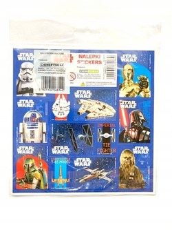 STAR WARS NAKLEJKI NALEPKI DEKORACYJNE OZDOBNE 5 ARKUSZY