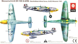 MODEL DO SKLEJANIA SAMOLOT MESSERSCHMITT BF-109 G-6/R6 1:72 PLASTYK