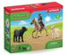 SCHLEICH FARM WORLD KOWBOJSKIE PRZYGODY KOŃ CIELACZEK PIESEK FIGURKI 42578