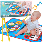 MATA MUZYCZNA INTERAKTYWNA EDUKACYJNA 2w1 PIANINO PERKUSJA + PAŁECZKI