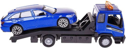 LAWETA HOLOWNIK Z SAMOCHODEM OSOBOWYM AUDI A6 MODEL BBURAGO 1/43
