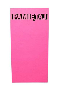 KARTECZKI SAMOPRZYLEPNE PAMIĘTAJ Z MAGNESEM NA LODÓWKĘ 75x150mm 51K NEON