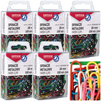 SPINACZE BIUROWE OKRĄGŁE OFFICE PRODUCTS 28mm POWLEKANE KOLOROWE - 5 op.