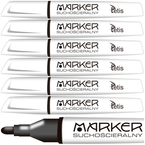 MARKER SUCHOŚCIERALNY DO BIAŁYCH TABLIC 3mm CZARNY STOŻKOWy TETIS - 6 szt.