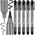 MARKER PERMAMENTNY DO PŁYT CD/DVD DWUSTRONNY CZARNY TO-320 TOMA - 5 szt.