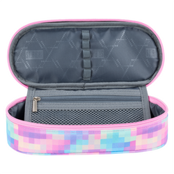 PIÓRNIK SZKOLNY SASZETKA USZTYWNIONA STRIGHT MAJEWSKI PASTELOWE PIXELE