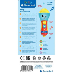 MIKROFON DLA DZIECI MUZYCZNY INTERAKTYWNY ŚWIATŁO DŹWIĘK CLEMENTONI