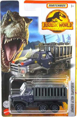 MATCHBOX ARMORED ACTION TRANSPORTER JURASSIC WORLD AUTKO METALOWY MATTEL