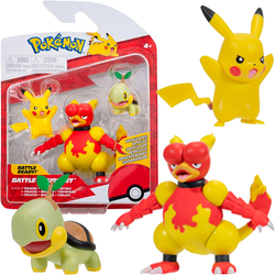 FIGURKI BITEWNE POKEMON - PIKACHU MAGMAR TURTWIG