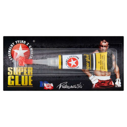 KLEJ SUPER GLUE 2g EKSPRESOWY BŁYSKAWICZNY MOCNY ORYGINALNY Z GWIAZDKĄ