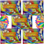 ZESZYT PAPIERÓW KOLOROWYCH TĘCZOWY KRESKA FORMAT A5 8 kartek - 5 sztuk