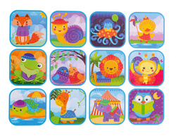 PIANKOWA WYKLEJANKA MOZAIKA ZWIERZĄTKA 12 OBRAZKÓW GENIALNY DZIECIAK ASKATO