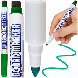 MARKER SUCHOŚCIERALNY DO BIAŁYCH TABLIC GRANIT ZE ŚCIERACZEM ZIELONY -10szt