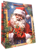 TORBA PREZENTOWA TOREBKA ŚWIĄTECZNA MIKOŁAJKI ŚWIĘTA KRATKA 26x32x10 cm