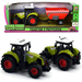 TRAKTOR Z PRZYCZEPĄ NAPĘD ŚWIATŁO DŹWIĘK ZIELONY