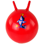 PIŁKA DO SKAKANIA SKOCZEK Z ROGAMI Z MOTYWEM ZWIERZĄTKA CZERWONA 45 cm