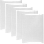 TECZKA Z GUMKĄ A4 3-SKRZYDŁOWA LAKIEROWANA OFFICE PRODUCTS BIAŁA - 5 szt.