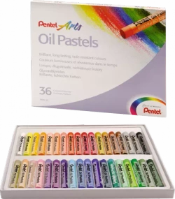 PASTELE OLEJNE PENTEL ARTS KREDKI 36 KOLORÓW MIĘKKIE ARTYSTYCZNE