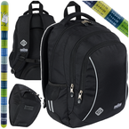 PLECAK SZKOLNY DŁUGOPIS ŚCIERALNY 2w1 ST.RIGHT BP-77 CZARNY BLACK VINTAGE