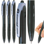 DŁUGOPIS OLEJOWY Z ZATYCZKĄ CZARNY REXGRIP BIUROWY SZKOLNY PILOT - 3 sztuki