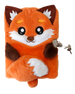 PAMIĘTNIK Z KŁÓDKĄ 3D WŁOCHACZ PLUSZOWY NOTES A5 96 KARTEK LINIA LISEK FOX