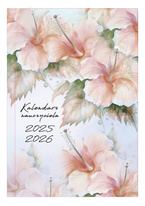 KALENDARZ NAUCZYCIELA PEDAGOGA A5 TERMINARZ 2025/2026 ROK KWITNĄCY HIBISKUS