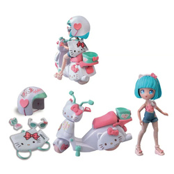LALKA PRETTY PINK SCOOTER SKUTER HELLO KITTY MANGA MODA JAPOŃSKA PRZEGUBOWA