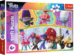 PUZZLE 160 EL WESOŁY ŚWIAT TROLI TROLLE - TREFL
