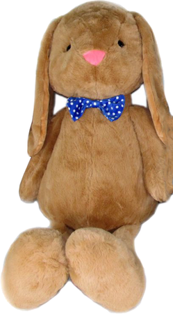 PLUSZAK MASKOTKA PRZYTULANKA ZAJĄC Z MUSZKĄ 80CM